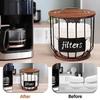 Wire Basket Coffee Filter Holder With Lid Coffee Pod Storage Basket For Home Kitchen