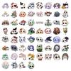 Removable Creative Skull Design Stickers 60Pcs Halloween Decorative PVC Art For Electronics Accessories Waterproof Safe