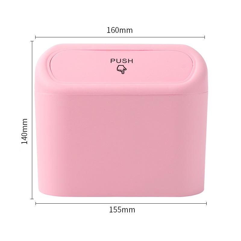 Car Trash Can Universal Car Door Hanging Trash Bin Small Clamshell Dustbin Vehicle Garbage Dust Case Taxi Trash Can Car Storage
