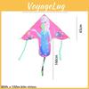 Handcrafted Grid Fabric Triangular Kite With Glass Fiber Rods 1.2 Meter Children's Kite