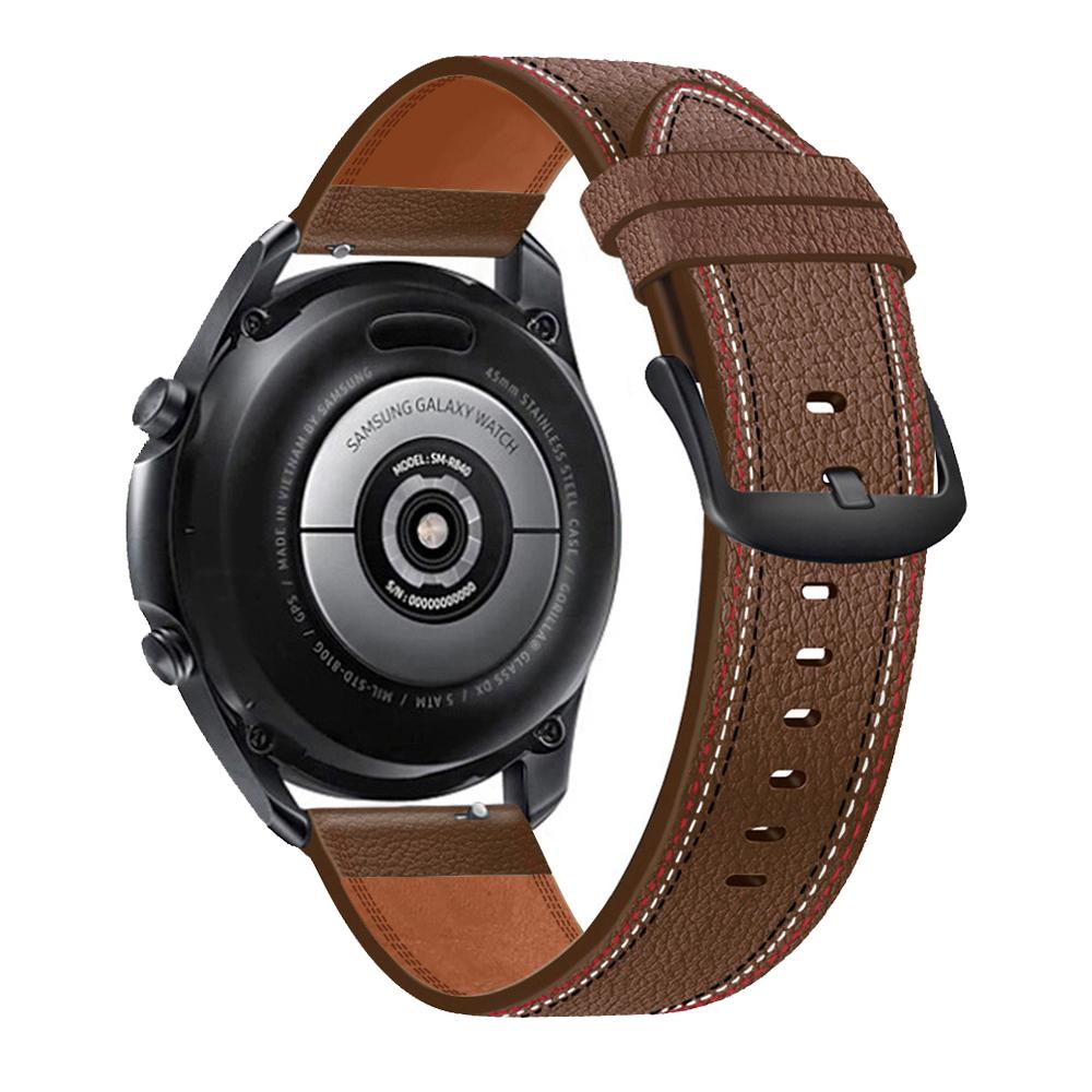 Kožený pásek pro Samsung Galaxy Watch 4/5 40mm 44mm Gear S3 S2 Watch5 Pro 45mm Galaxy 46mm Chytrý náramek Řemínek 20mm 22mm