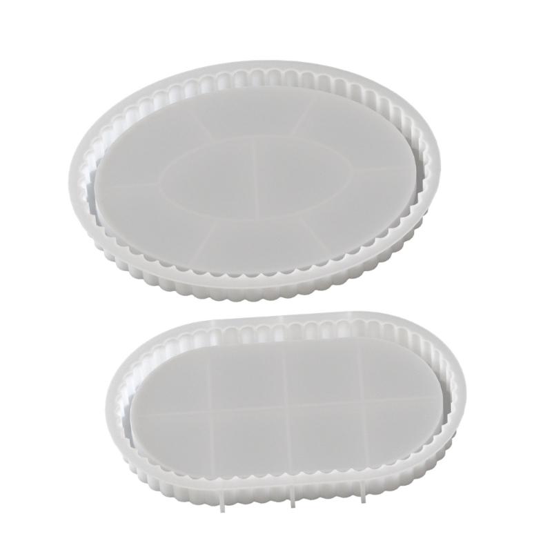 

Oval Shape Plate Silicone Molds Striped Textured Jewelry Tray Silicone Mould For Epoxy Resin Soap Chocolate Baking Tool 1