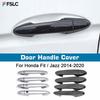 Door Handle Cover For Honda Fit Jazz 2014 2015 2016 2017 2018   Carbon Fiber Chrome Car Side Sticker Styling Accessories