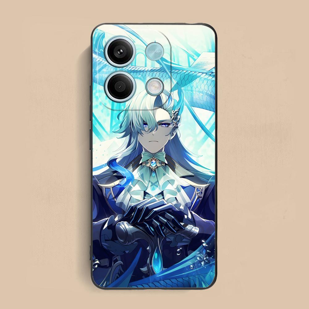 Game GI Neuvillette Matte TPU Mobile Phone Case for Xiaomi Redmi Note 14 13 12 11 S Pro Plus 4G 5G Colorful Printing Cover