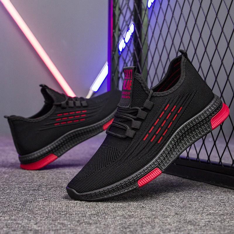 22 Spring/summer New Fly-knitted Sneakers, Breathable Casual Shoes, Soft-soled Running Shoes