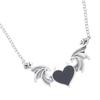 Devil Wing Heart Necklace Retro Hip Hop Style Pendant for Birthdays Anniversary Christmas Gothic Cosplay Punk Costume