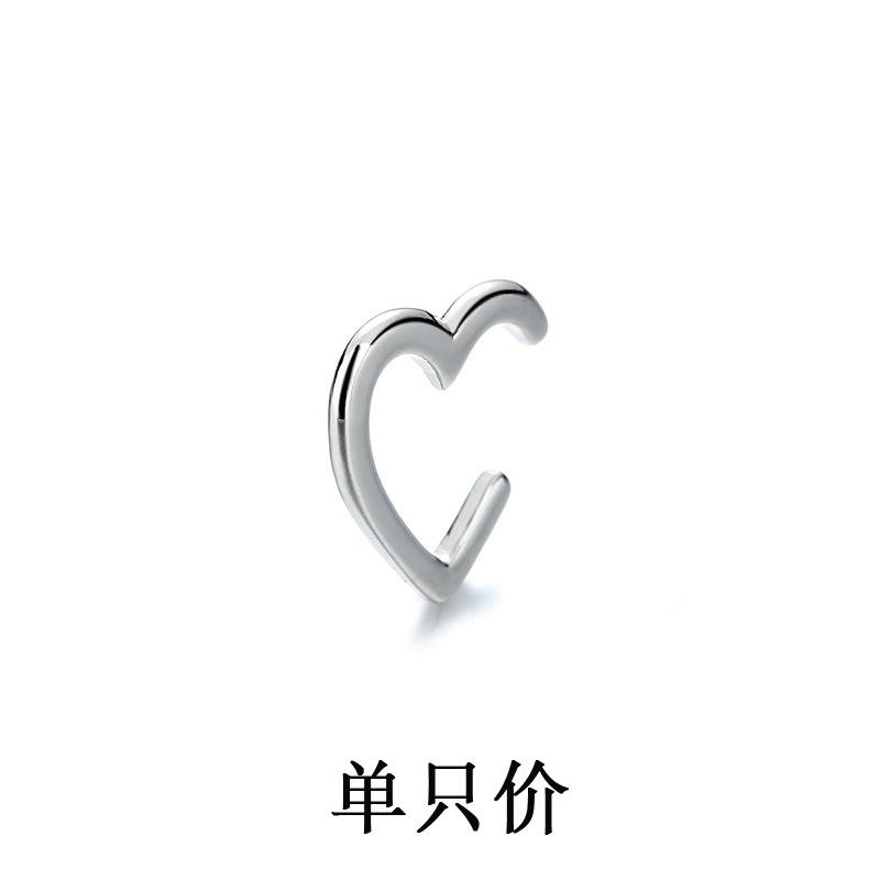 

Трехмерная клипса для ушных косточек, без отверстий для ушей, поддельные серьги-гвоздики, милый дизайн в форме женского сердца, простая любовь, креативная клипса для ушей