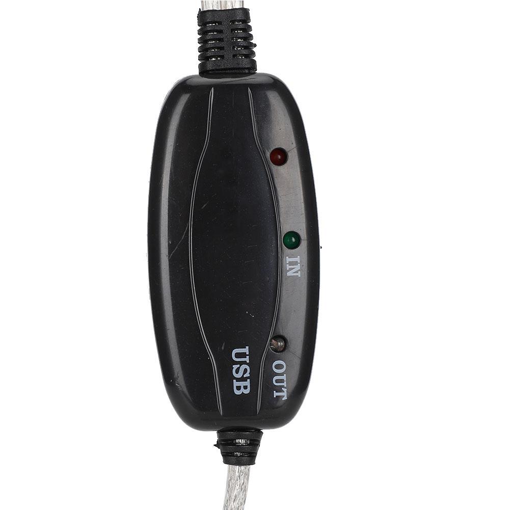 USB INOUT MIDI Cable Converter Computer PC To Music Keyboard Adapter Cord