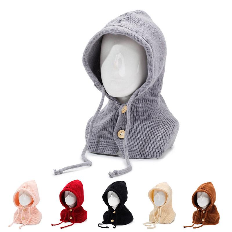 Winter Women's Wool Hat Outdoor Integrated Neck Guard Shawl Knitted Hat Barak Lafa Hat Anti Cold Warm