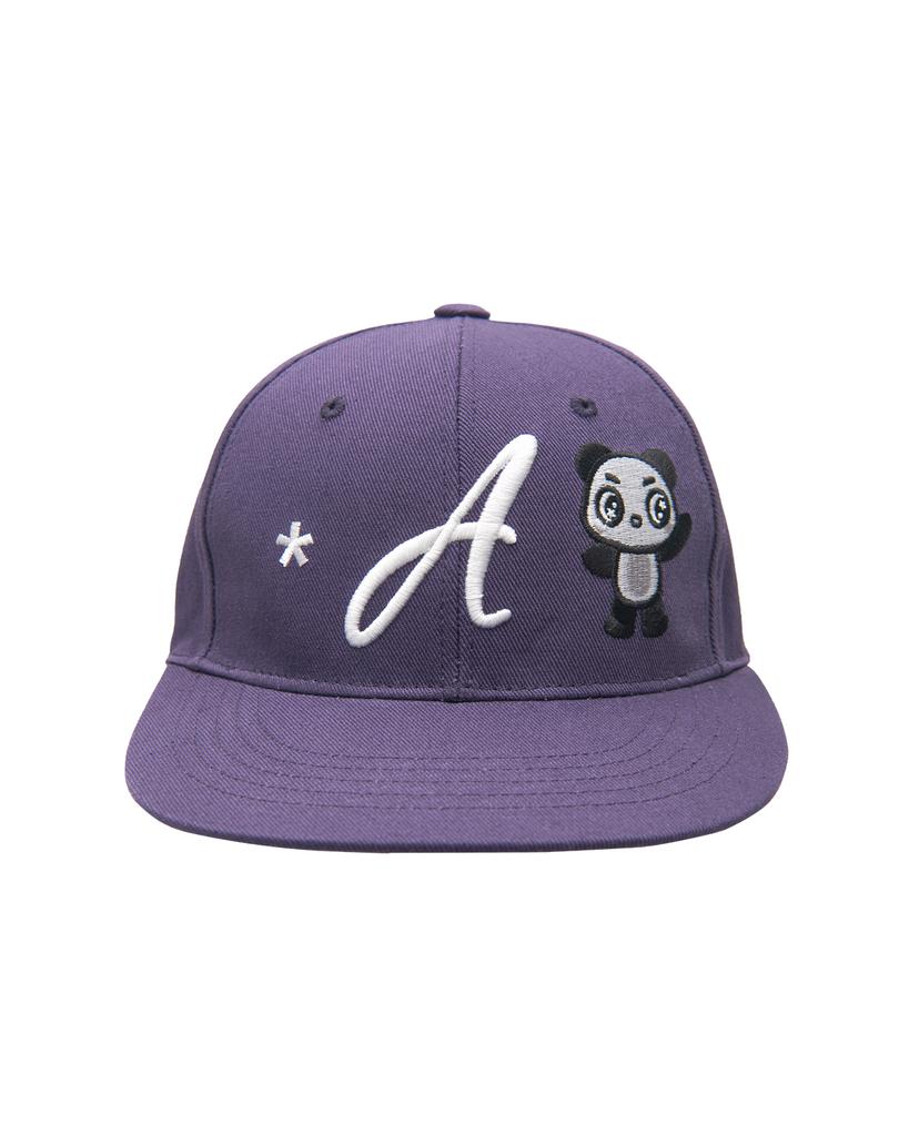 THEMUSEUMVISITOR Panda Embroidery Cap (Purple)