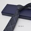 Luxury 7cm Grey Plaid Cotton Neck Ties For Men Soft TR Fabric Red Striped Neckties Casual Ties Wedding Party Groom Cravat Gift