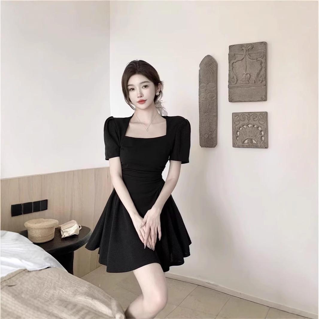 

2025 Французское Ретро Стиль Хепберн Сексуальное Приталенное Летнее Платье Medium