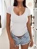 Women's 2026 Summer High-end Slim Fashion Short-sleeved Round Neck Short-sleeved T-shirt For Women