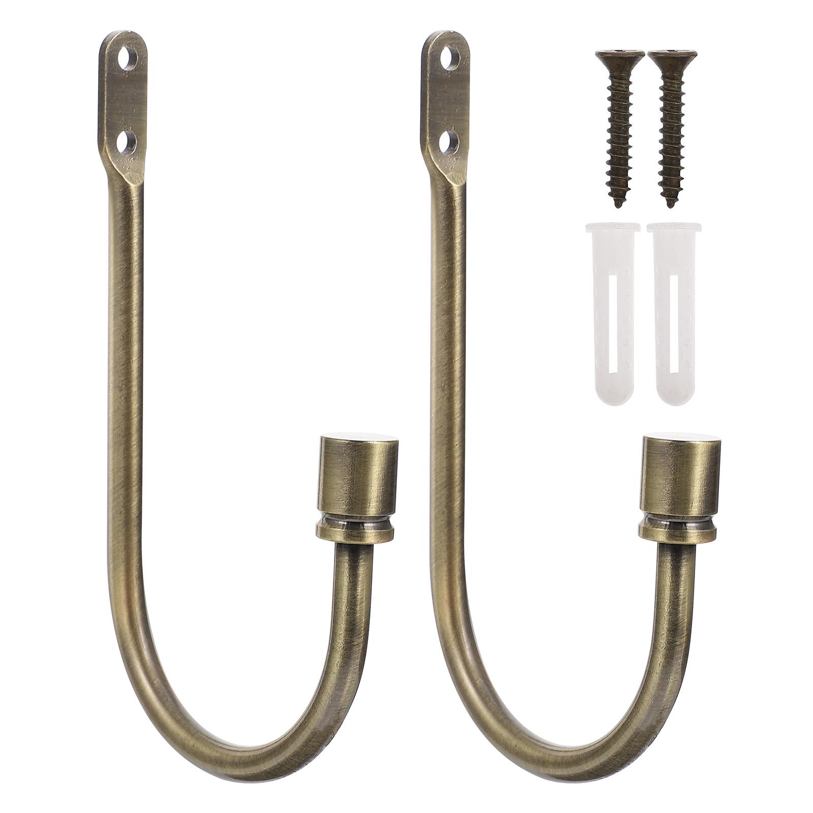 

Plated Alloy Wall Mounted Curtain Hooks Decorative Home Wall Hooks Modern Curtain Tie Backs Elegant Window Accessories Home