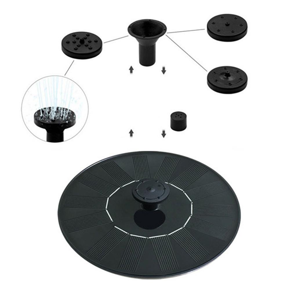 Solar Fountain Pump Floating Solar Panel Bird Baths Water Fountain with 6 Nozzles For Garden Outdoor Water Pool Pond Decor
