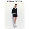 UR Women's V-Neck Ribbed Long-Sleeve Tee
