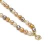 Collier - LUXENTER - Likdu - cristal marron - finition or jaune 18 carats - 42 cm