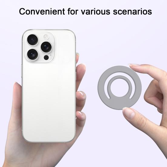 Magnetic Phone Ring Holder Silicone Phone Grip Stable Skin-friendly Selfie Ring Holder for Hands-Free Viewing