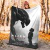 Alien Flannel Blanket Soft Warm All-Season Throw, Design for Camping, Car Travel, Hiking Sofa, Bed, Office Perfect Gift for Parties