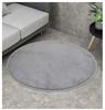 Solid-Color Flannel Round Carpet For Living Room Coffee Table Pad Memory Foam Foot Pad Hanging Basket Pad Home Decoration