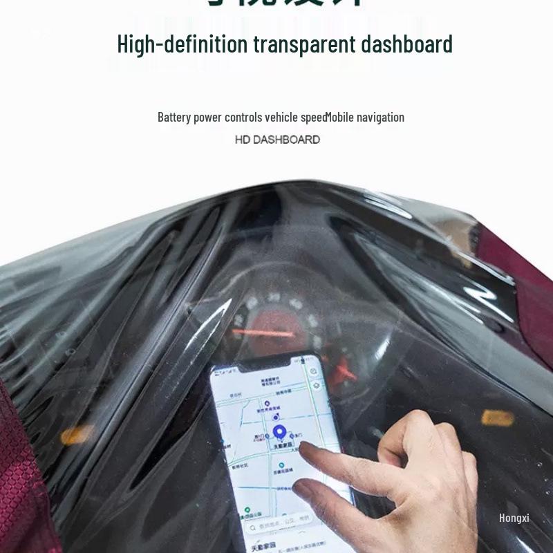 Men's Waterproof Electric Vehicle Poncho: Extra Thick, Anti-Storm, Enlarged for Motorcycles and Battery Cars