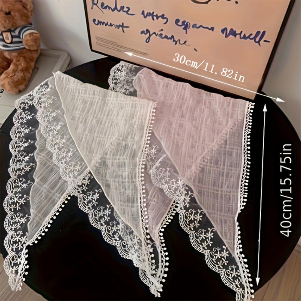 1 Pcs Sweet Elegant Lace Edge Triangular Hair Accessories, Suitable for Party Holiday Hair Styling, Perfect Gifts for Girls