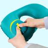 U-Shaped Inflatable Travel Pillow Portable Air Pillow Neck Support Cushion Comfortable Sleeping Pillow Press To Inflate Pillow