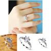 Elegant Womens Geometric White Copper Ring With Faux Diamond For Weddings And Engagements