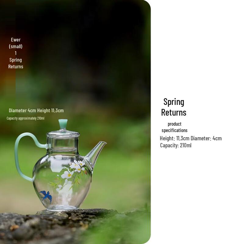 Ailanhui jia WQ Spring Return Hand-Decal Borosilicate Glass Teaware