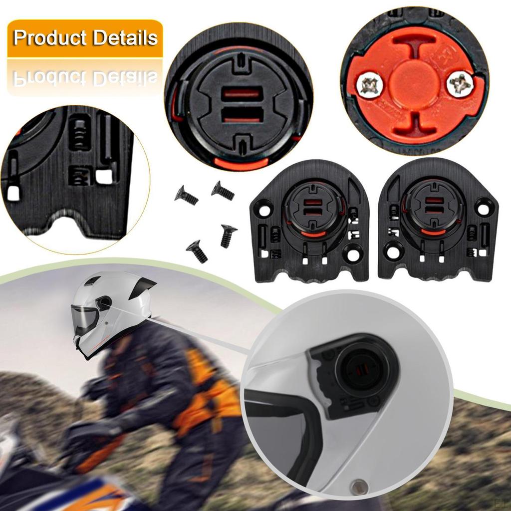 2Pcs Motorbike Helmet Visors Base Plates Riding Bases Replace Parts Spare Quick Install