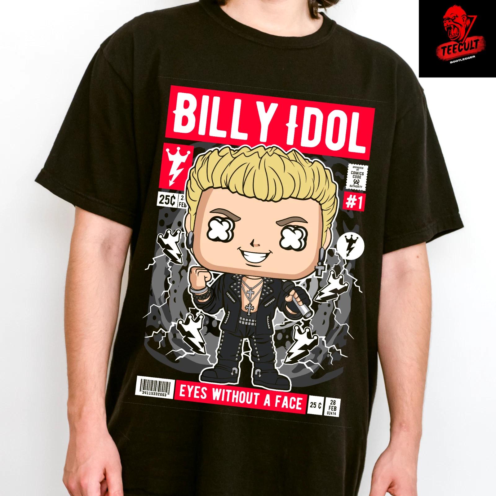 Men s and Women s T-shirts Billy Idol | Classic Metal Rock Comic Band Tee Unisex M