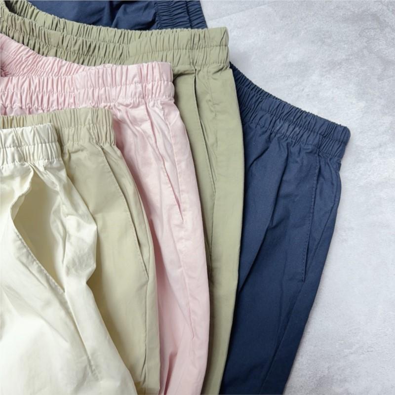 Johnature Japanese Thin Summer Elastic Waist Loose Casual Women Pants