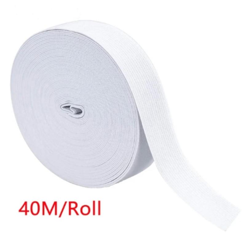 

40 м/рулон швейных резинок для вязания, шитья, эластичный плоский эластичный шнур, широкие плетеные эластичные катушки, инструменты для рукоделия 15mm