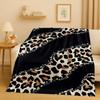 HD Zebra Tiger Leopard Beast Stripe Print Art Flannel Blanket,Ultra Soft Warm Plush Throw for Home Bedroom Bed Sofa Cover Office