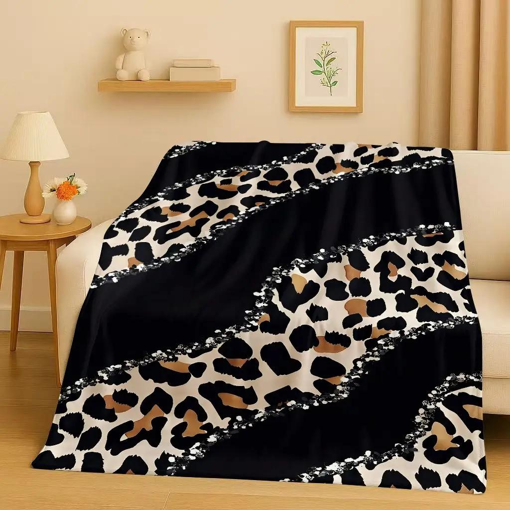 HD Zebra Tiger Leopard Beast Stripe Print Art Flannel Blanket,Ultra Soft Warm Plush Throw for Home Bedroom Bed Sofa Cover Office
