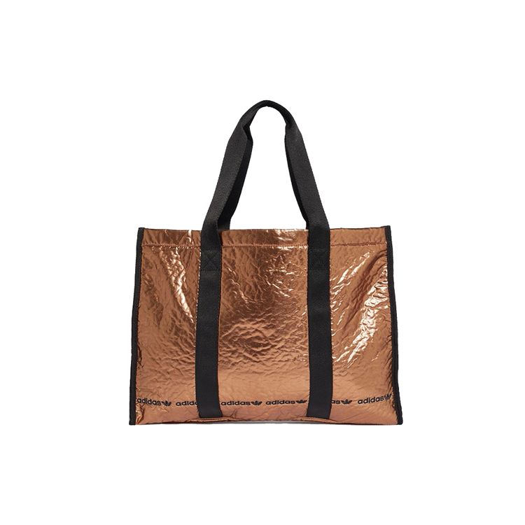 

Adidas Originals Metallic Glossy Large Capacity Tote Bag Unisex Tote Bags Gold GE4783 Metallic