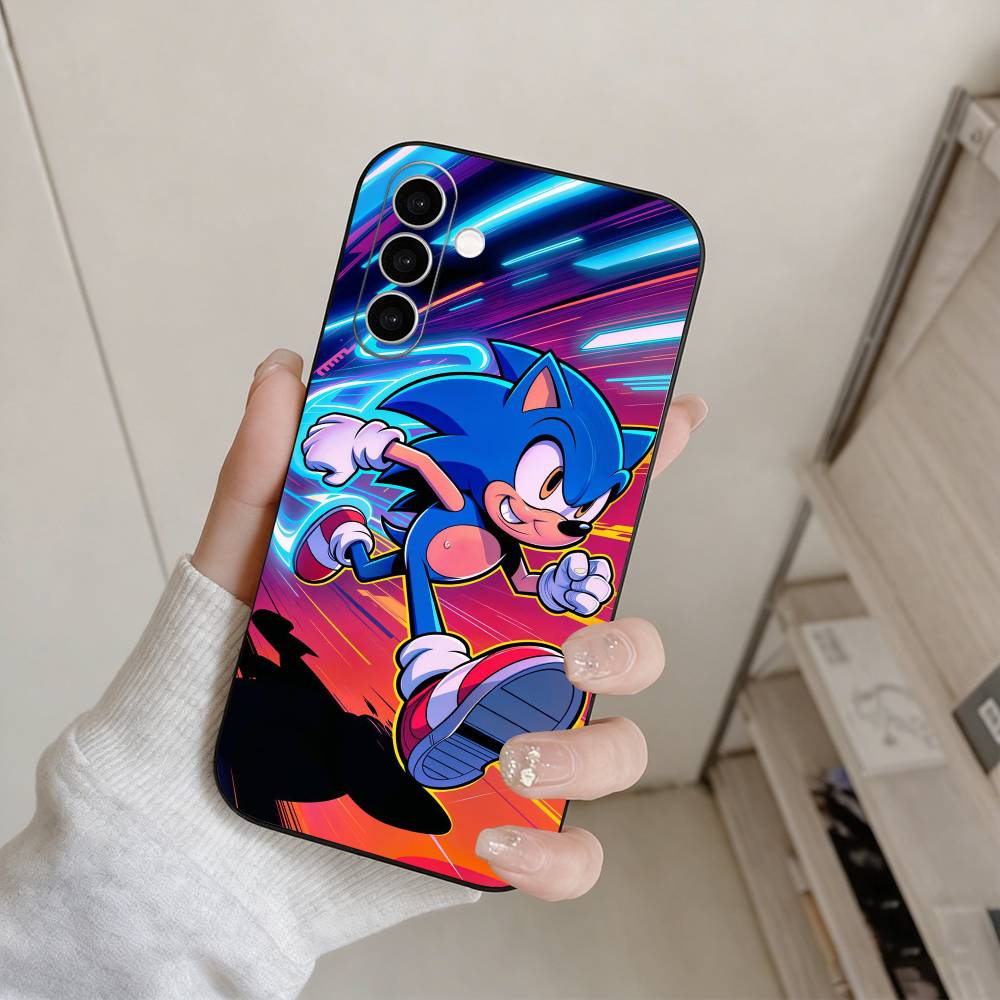 Game S-Sonic The H-Hedgehog Phone Case For Samsung Galaxy A73,A72,A71,A70,A53,A52,A51,Others Soft Black Cover