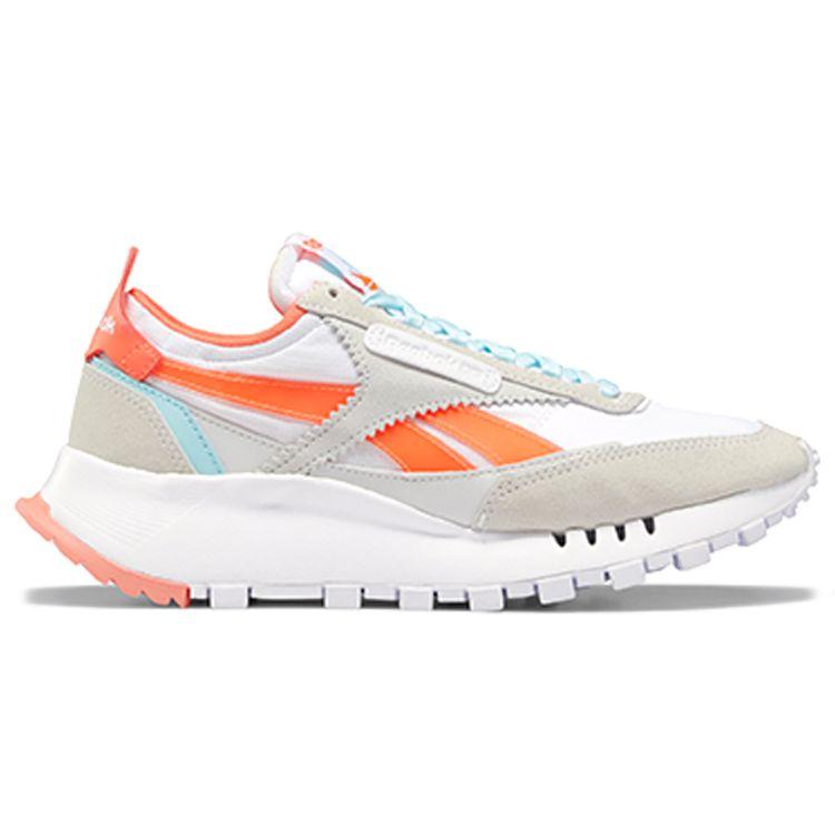 Reebok Classic Leather Legacy Women White Orange Flare Digital Glow FY7435