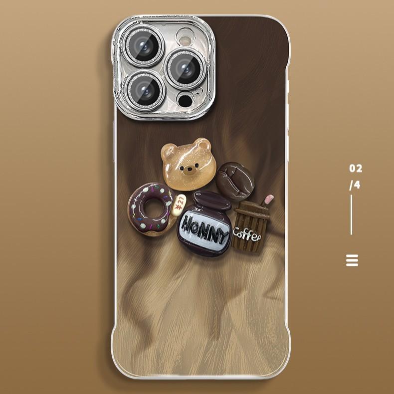 

Coffee Bear for IPhone16 for Apple Phone Case 15 Featherless Frame 14 Ultra-Thin 13 Stand 12 For Apple 16PROMAX