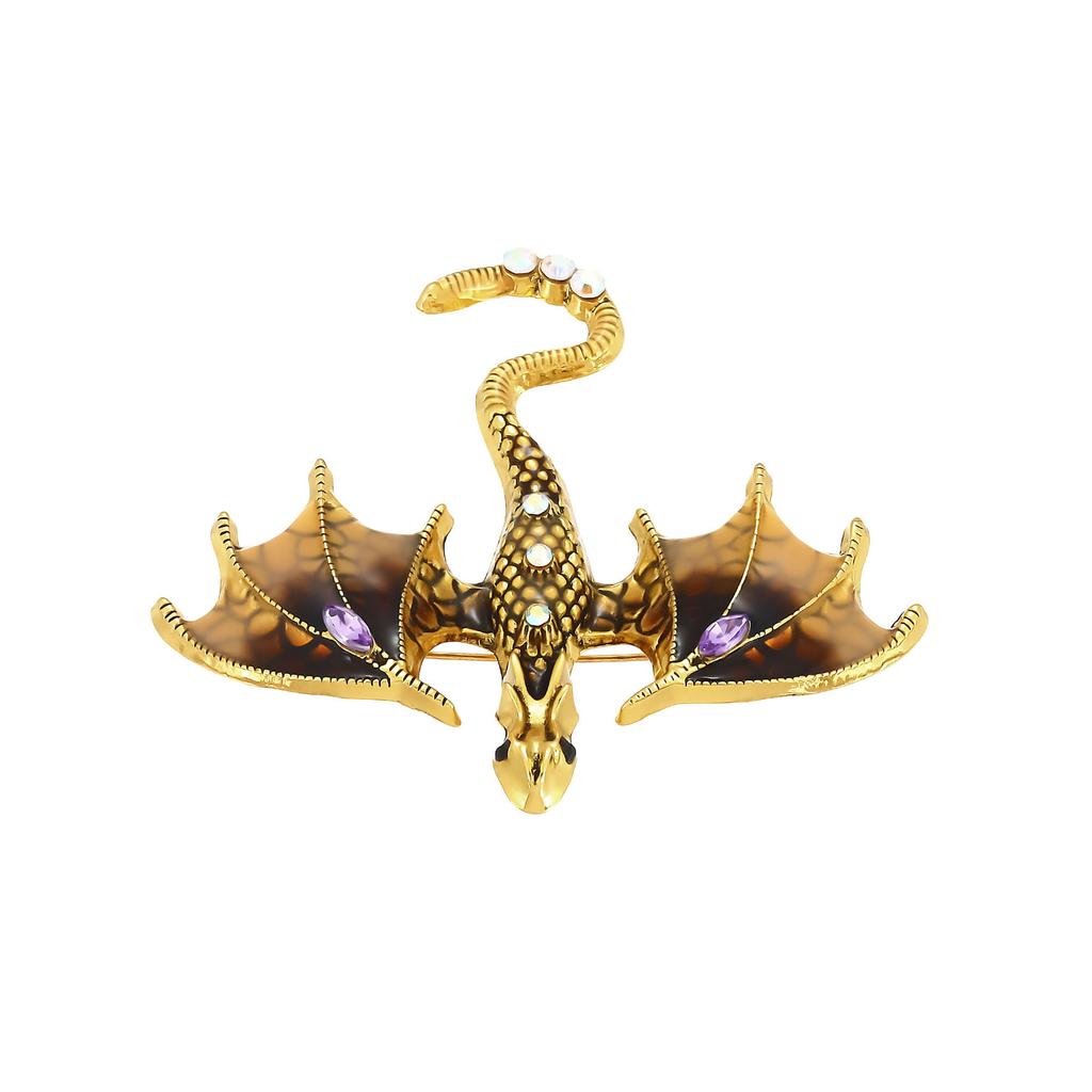 Personalized Animal Brooch Vintage Oil Dripping Dragon Accessories Brooch Pin