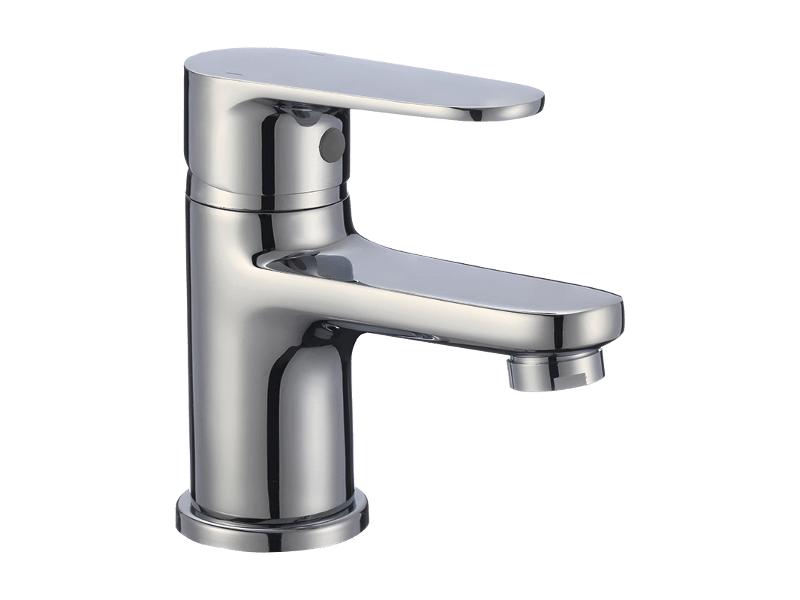 Freestanding washbasin tap with a stopper