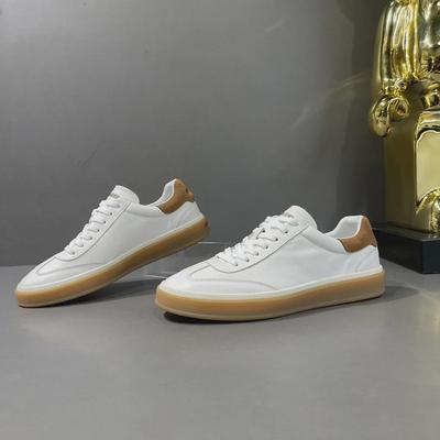 Zapatillas Retro Blancas de Cuero Genuino para Hombre con Suela de Cuero Vacuno - Cómodos Zapatos Deportivos Casuales de Suela Plana