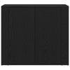 Sideboard in Black Oak Look 80 x 33 x 70 cm Particleboard