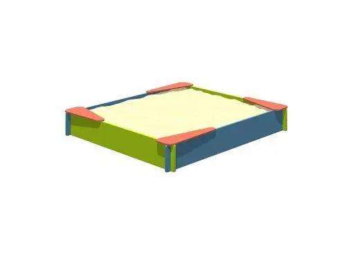 sandpit with corners blue-green