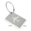 Loop Identifier Alloy Metal Reusable Bag Tag Suitcase Labels Travel Luggage Tags Labels With Ropes