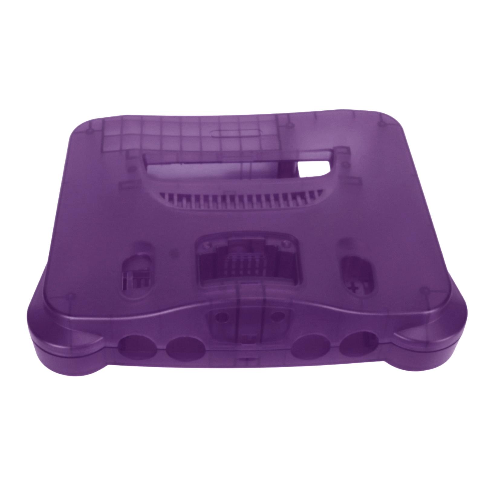 

Game Console Replacement Case Retro ABS Sturdy Professional Replacement Shell for N64 Transparent Purple