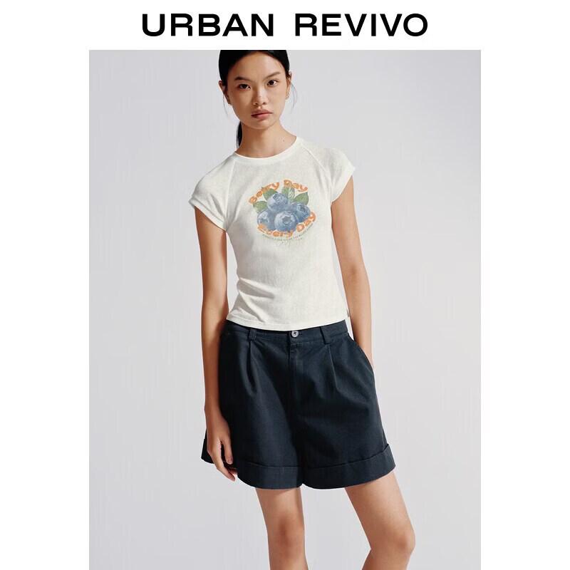 UR2026 Women s Blueberry Print Short Sleeve T-Shirt M