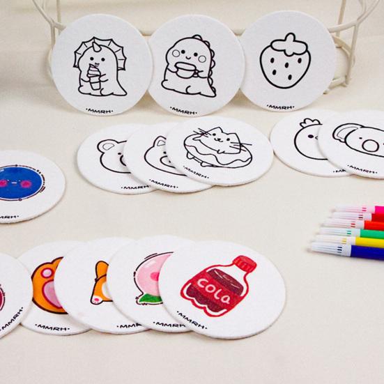 Yousheng Skumtekstur Blankt Malepapir 3D Tegning Magisk Lerret Svamp med Vannpensel Hvit Puffy Maling Papir for Barn Voksne DIY Kunsthåndverk