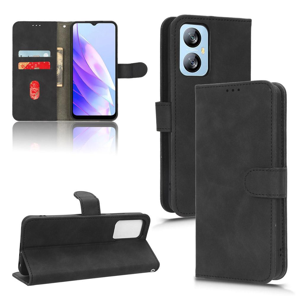 For Blackview A52 4G Drop-proof PU Leather Phone Case Stand Wallet Skin-touch Flip Cell Phone Cover