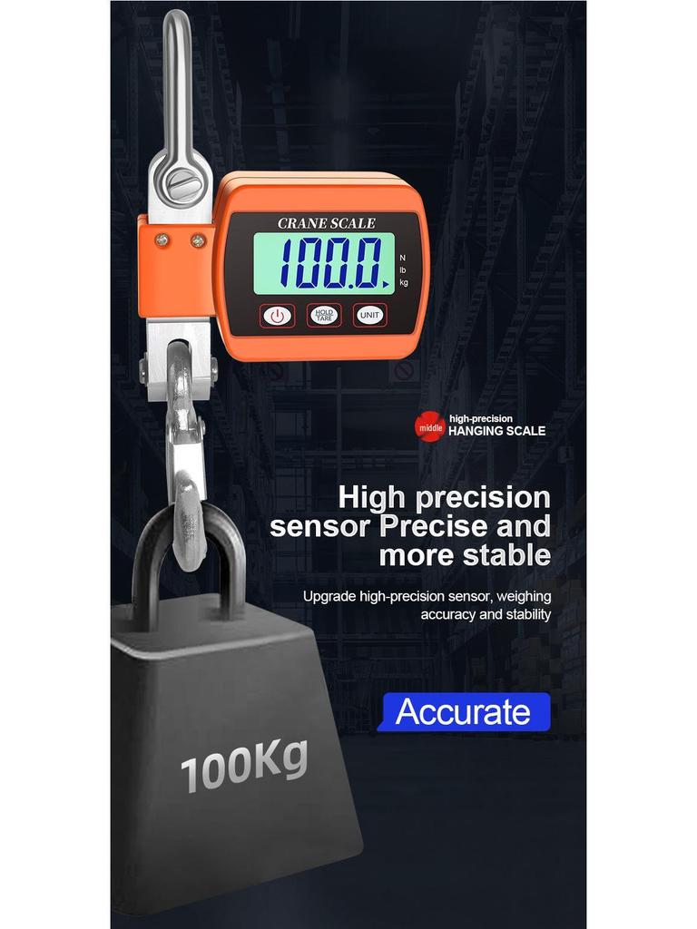 OCS-P4 500kg Digital Handheld Crane Hook Scale with Direct-View Display